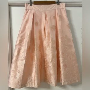 EUC Eliza J Pink Floral Midi Skirt